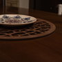 Hermia Juego de Salvamanteles de Madera Coral - Wenge (6 Piezas)